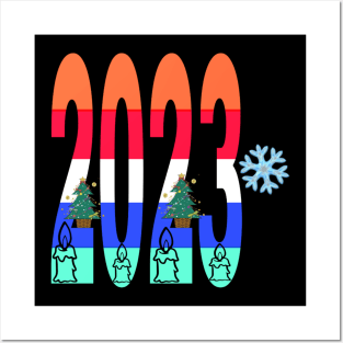 Happy New Year 2023 T-shirt classique Posters and Art